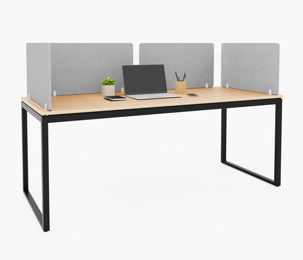 Zacouztix Acoustic Screen Desk Dividers Grey